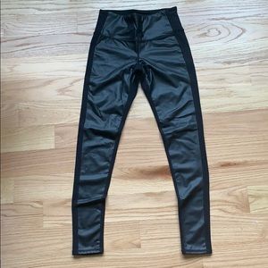 Athleta faux leather front leggings